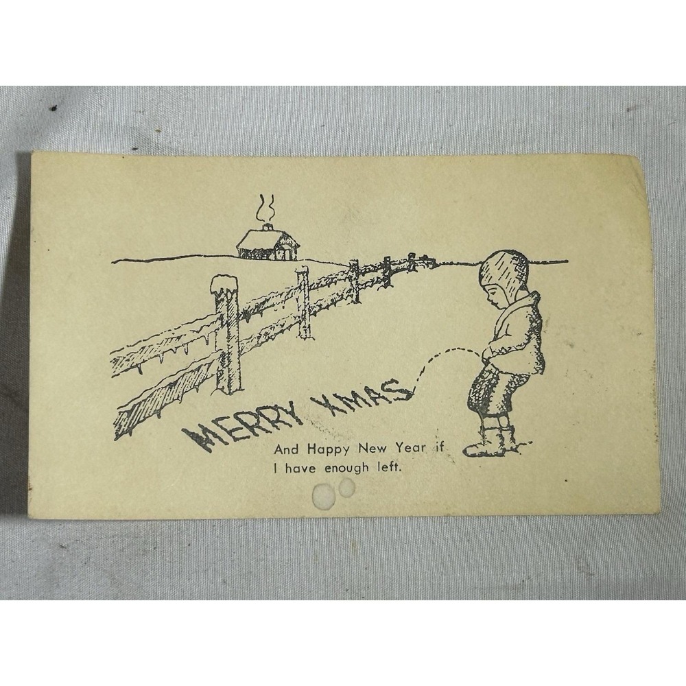 Merry Xmas and Happy New Year If I Have Enough Little Boy Funny Comic Card